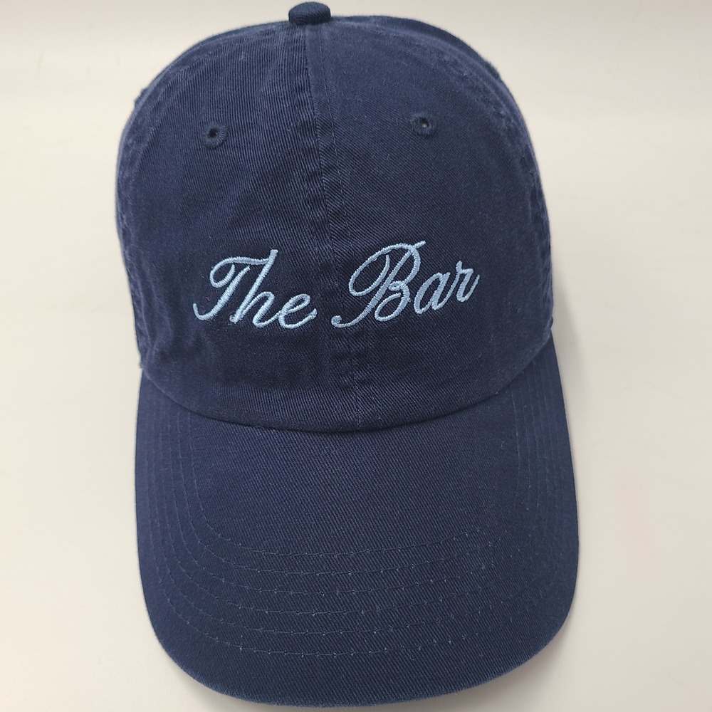 The Bar Hat Strapback (Fits Small) Blue Script The End Casual Cotton Dad Men
